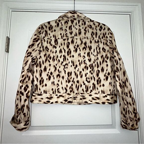 Chico’s Animal Print Button Front Crop Jacket Chicos - Picture 4 of 6